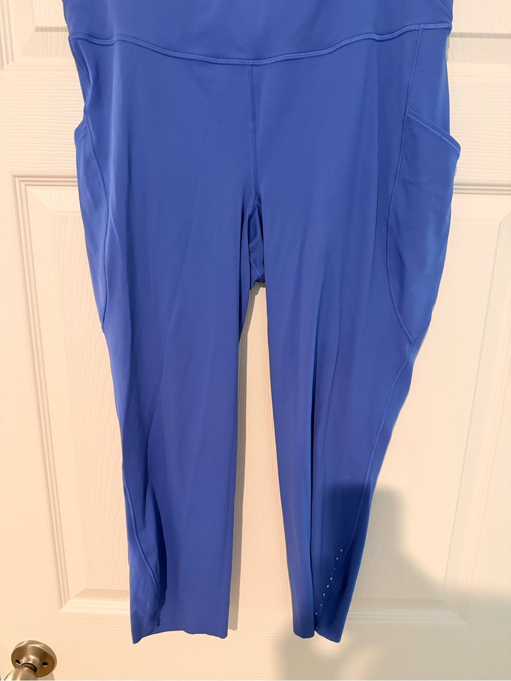 lululemon athletica Royal Blue Cropped Leggings with Side Pockets